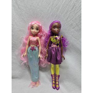 2021 Hairdorables Hairmazing Fashion Dolls Mermaid Doll And Purple Hair Doll Lot